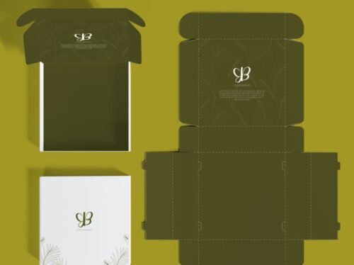 realistic_set_of_empty_gift_square_boxes